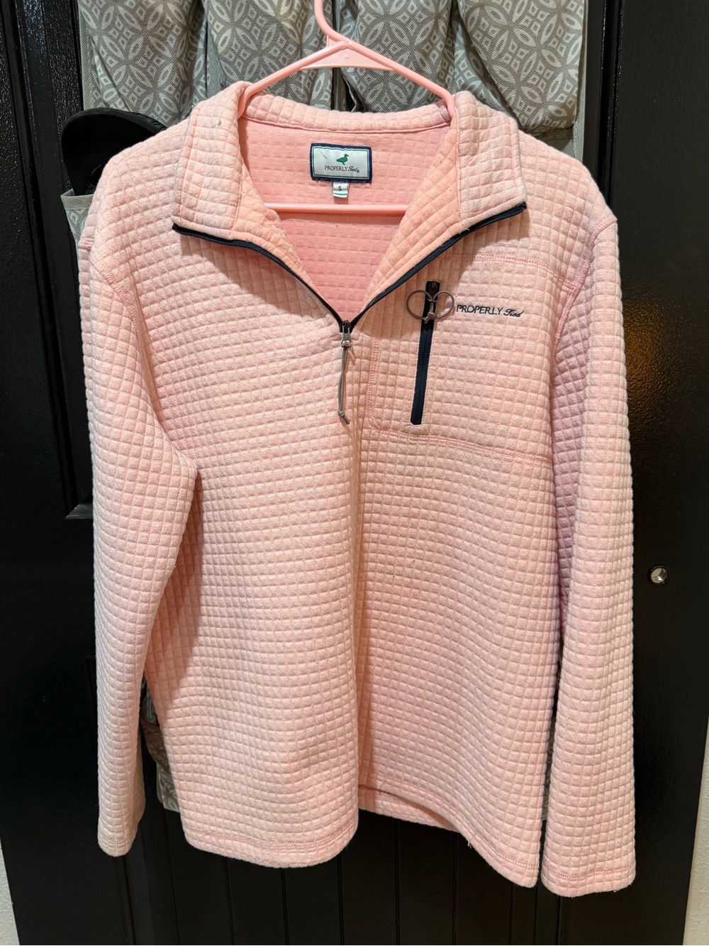 Women's Pink Quilted Half-Zip Jacket